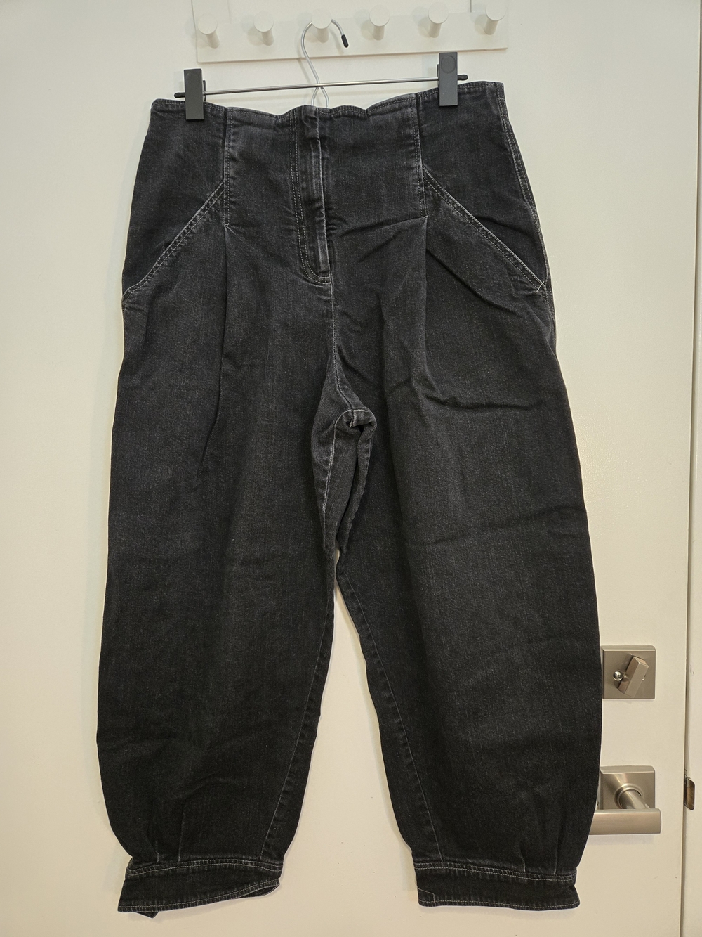 OSKA Denim Barrel Leg Wide Leg Dark Blue Jeans